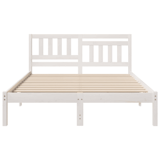 Estrutura da Cama de casal simple com cabeceira Branco 140 x 190 cm