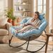 Silla mecedora de exterior HomeMiYN Silla mecedora de exterior HomeMiYN Azul