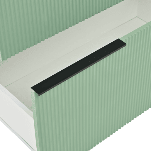 Móvel de casa de banho com 1 lavatório - com gavetas, MDF, organizador, cerâmica - Verde