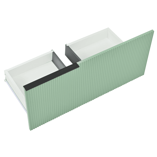 Móvel de casa de banho com 1 lavatório - com gavetas, MDF, organizador, cerâmica - Verde