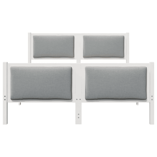 Estrutura da Cama de casal simple Cinzento-claro 135 x 190 cm tecido