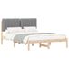 Estructura de cama matrimonial 140x195 Estructura de cama matrimonial 140x195 Blanco/ Gris Claro