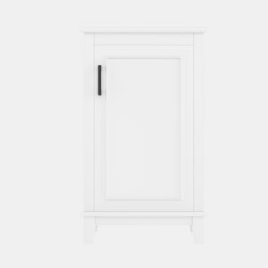 Móvel de casa de banho 51x34x83 cm - Com lavatório cerâmico integrado, prateleiras ajustáveis, cor branca