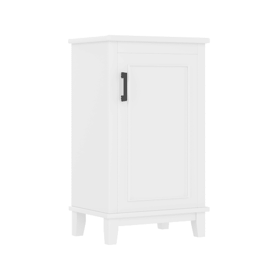 Móvel de casa de banho 51x34x83 cm - Com lavatório cerâmico integrado, prateleiras ajustáveis, cor branca