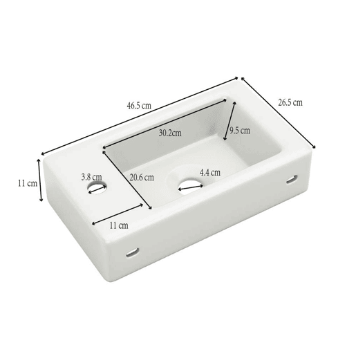 Móvel de casa de banho com lavatório 46 cm - Coluna suspensa, pequena, cinzenta e branca Móvel de casa de banho com lavatório 46 cm - Coluna suspensa, pequena, cinzenta e branca