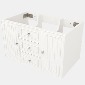 Móvel de casa de banho suspenso 78,5 x 46 x 46,8 cm - 3 gavetas, muito espaço de arrumação - Branco