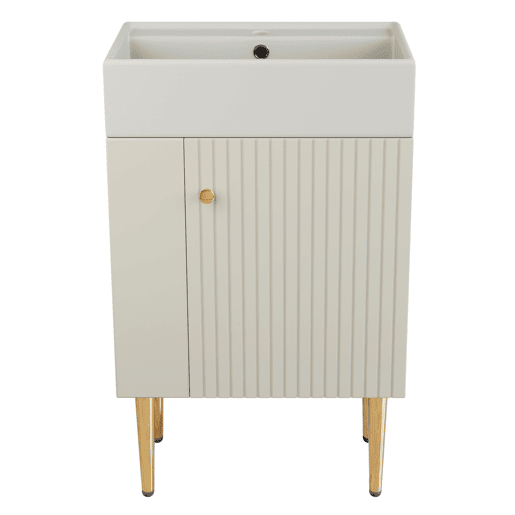 Móvel de casa de banho 55 cm - Lavatório com armário inferior, móveis para casas de banho pequenas - Branco Móvel de casa de banho 55 cm - Lavatório com armário inferior, móveis para casas de banho pequenas - Branco