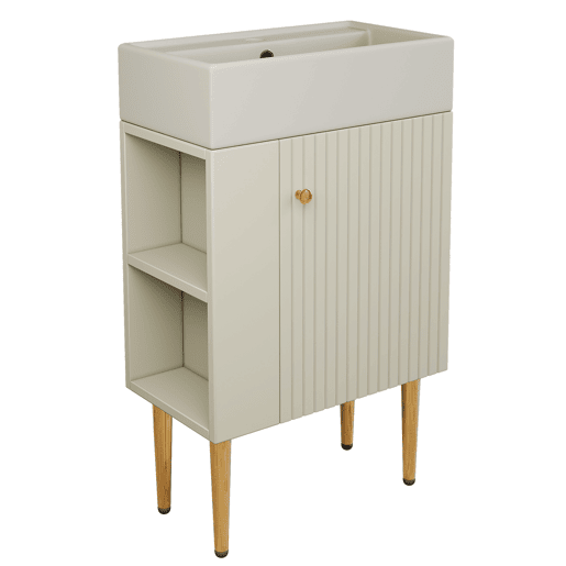 Móvel de casa de banho 55 cm - Lavatório com armário inferior, móveis para casas de banho pequenas - Branco Móvel de casa de banho 55 cm - Lavatório com armário inferior, móveis para casas de banho pequenas - Branco