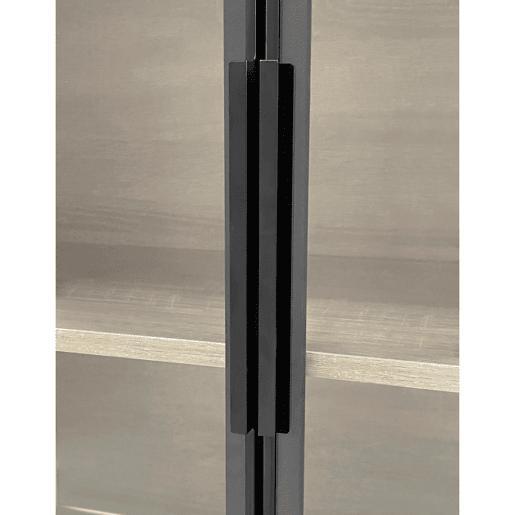 Armário de casa de banho 73 cm - Com luz, 2 gavetas grandes e 2 portas de vidro - Natural