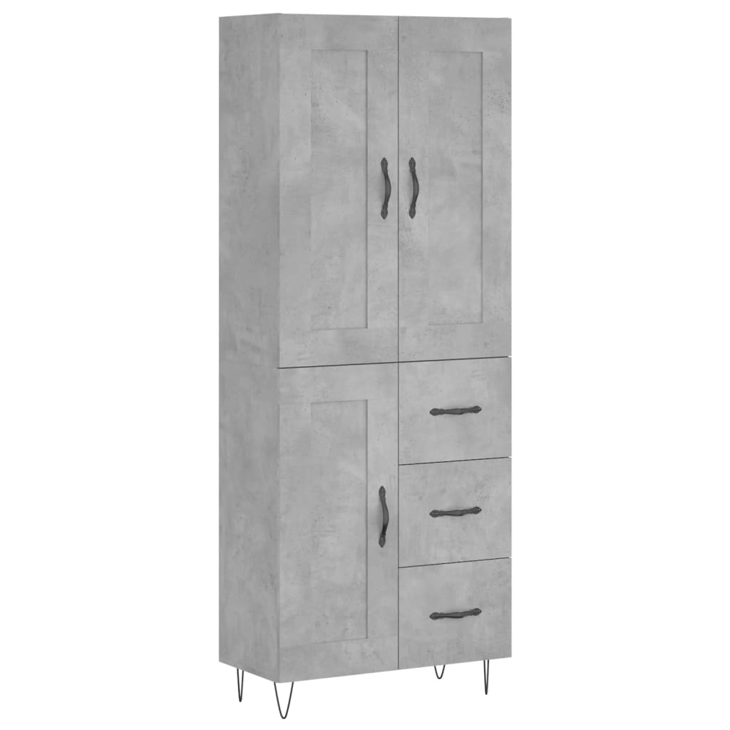 Aparador alto - Mueble de almacenamiento 69 Gris