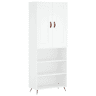 Armário alto - Bufete - Móvel de apoio 69,5x34x180 cm derivados de madeira branco pt741