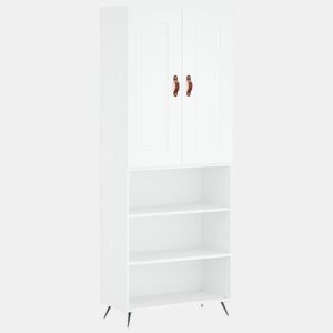 Armário alto - Bufete - Móvel de apoio 69,5x34x180 cm derivados de madeira branco pt741