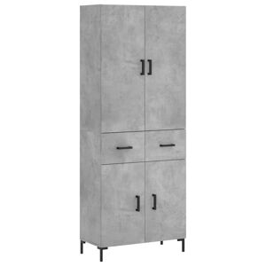 Armário alto - Bufete - Móvel de apoio 69,5x34x180 cm derivados de madeira cinza cimento pt925
