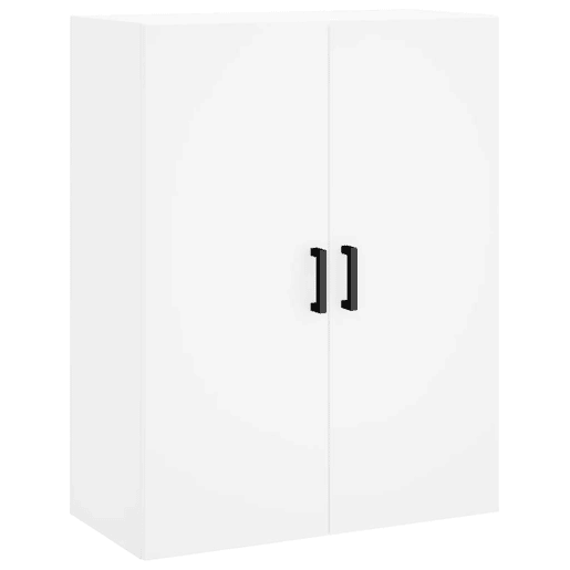 Armário alto - Bufete - Móvel de apoio 69,5x34x180 cm derivados de madeira branco pt654