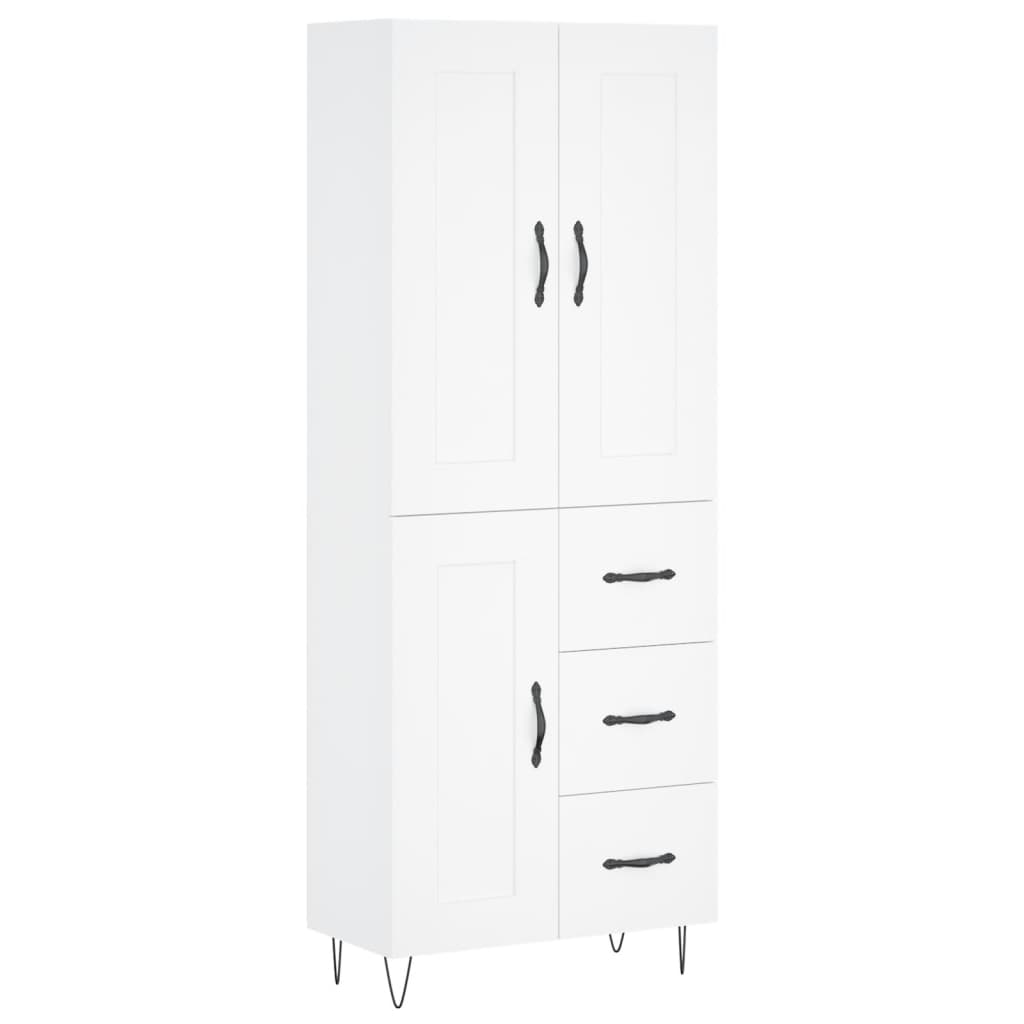 Aparador alto - Mueble de almacenamiento 69 Blanco