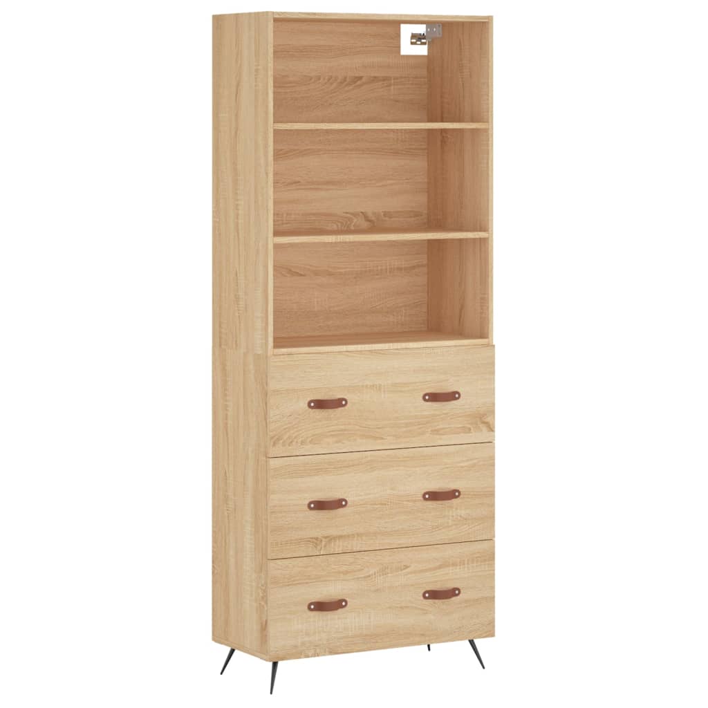 Aparador alto - Mueble de almacenamiento 69 Marrón