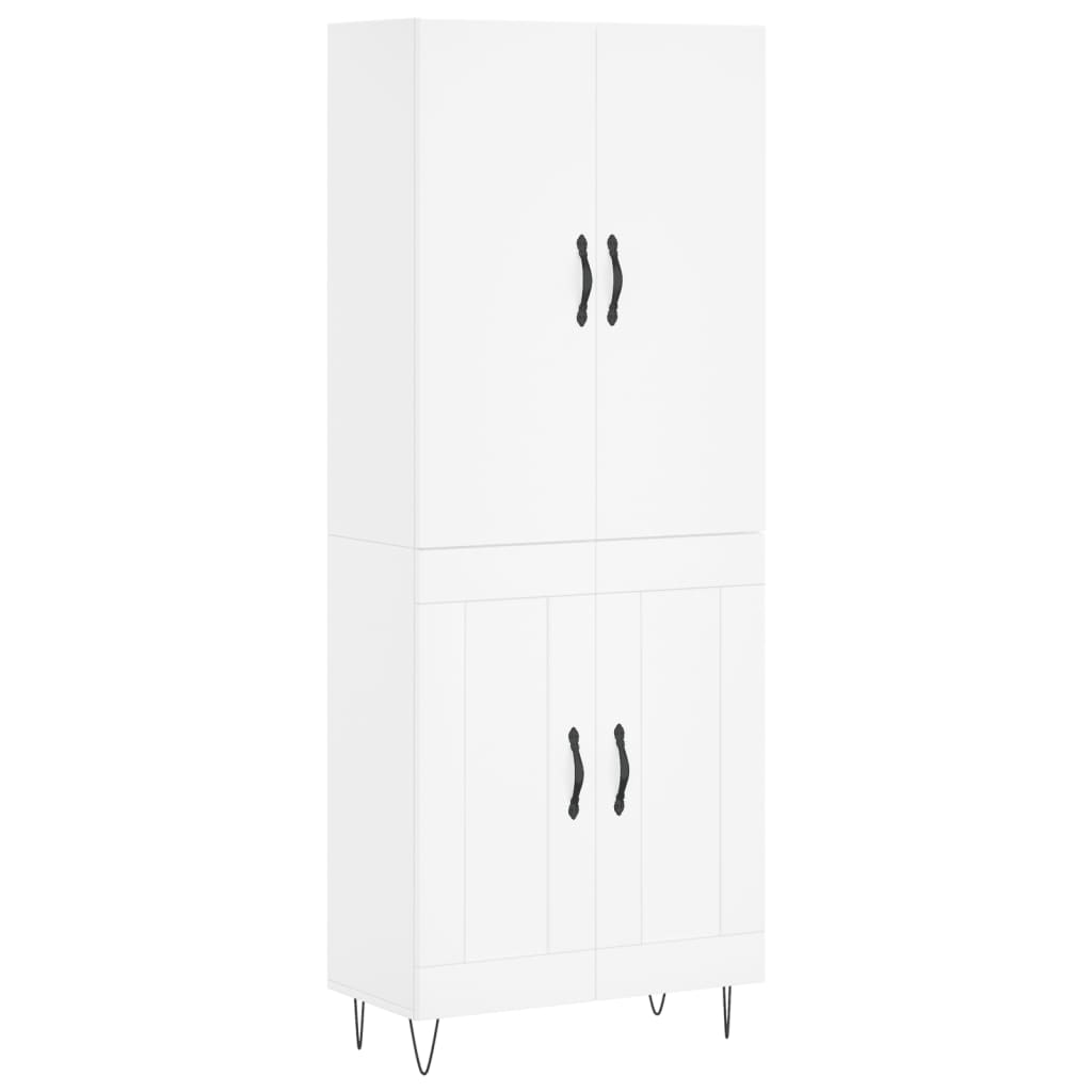 Aparador alto - Mueble de almacenamiento 69 Blanco
