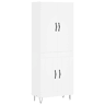 Armário alto - Bufete - Móvel de apoio 69,5x34x180 cm derivados de madeira branco pt671