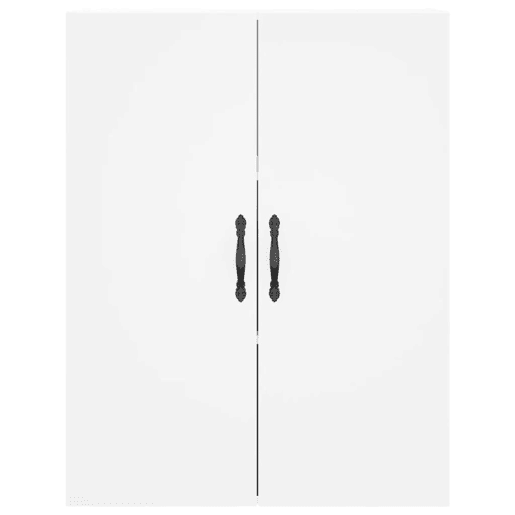 Armário alto - Bufete - Móvel de apoio 69,5x34x180 cm derivados de madeira branco pt671