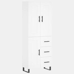 Armário alto - Bufete - Móvel de apoio 69,5x34x180 cm derivados de madeira branco pt739