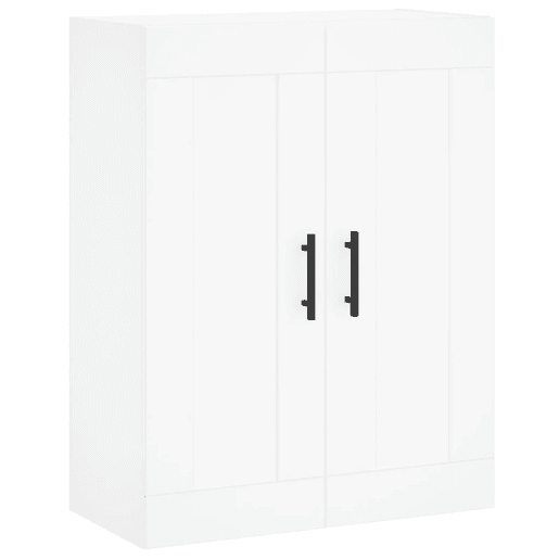 Armário alto - Bufete - Móvel de apoio 69,5x34x180 cm derivados de madeira branco pt739