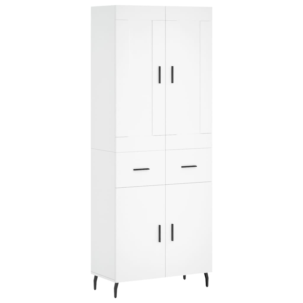Aparador alto - Mueble de almacenamiento 2 pcs 69 Blanco