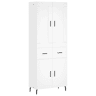 Armário alto - Bufete - Móvel de apoio 69,5x34x180 cm derivados de madeira branco pt730