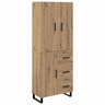 Aparador - Bufete - Móvel de apoio com gaveta 2 pcs Carvalho Artesanal 69,5 x 34 x 180 cm pt196