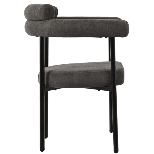 Conjunto de 2 cadeiras de veludo - com braços - Cinzento Conjunto de 2 cadeiras de veludo - com braços - Cinzento