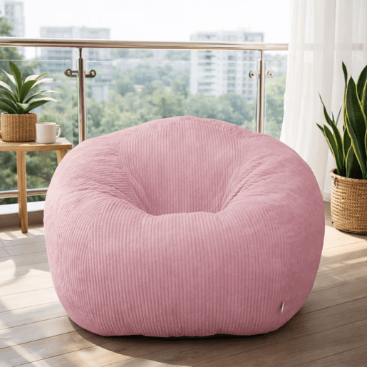 Puff relax pera HOMEMIYN em bombazina com enchimento de espuma