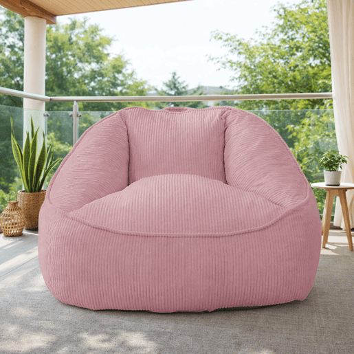 Sofá de chão relax HOMEMIYN tipo puff em bombazina com enchimento de espuma