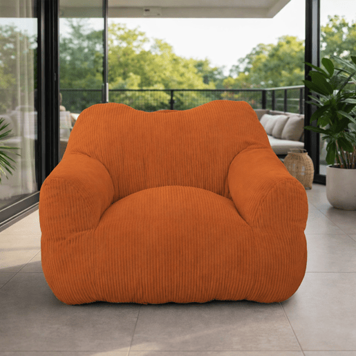 Puff relax quadrado HOMEMIYN em bombazina com enchimento de espuma