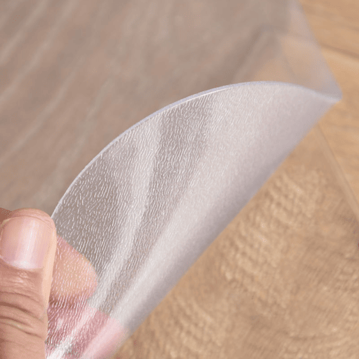 Vinsetto Conjunto de Escritório Inclui 1 Cadeira de Escritório com Função de Baloiço Altura Ajustável Apoio de Cabeça Regulável Bege e 1 Tapete Protetor 90x120 cm Transparente