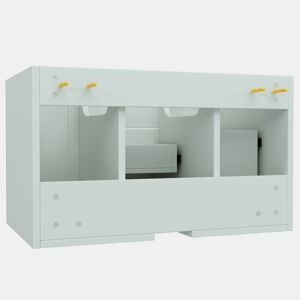 Móvel de casa de banho 78,5×46×46,8 cm - 3 gavetas, suspenso, moderno, muito espaço de arrumação - Verde