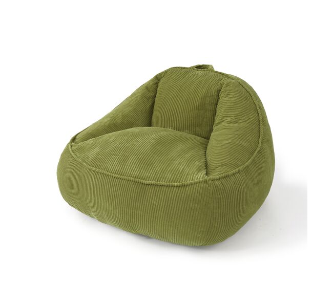 Sofá relax de suelo homemiyn tipo puff de corduroy con relleno de espuma