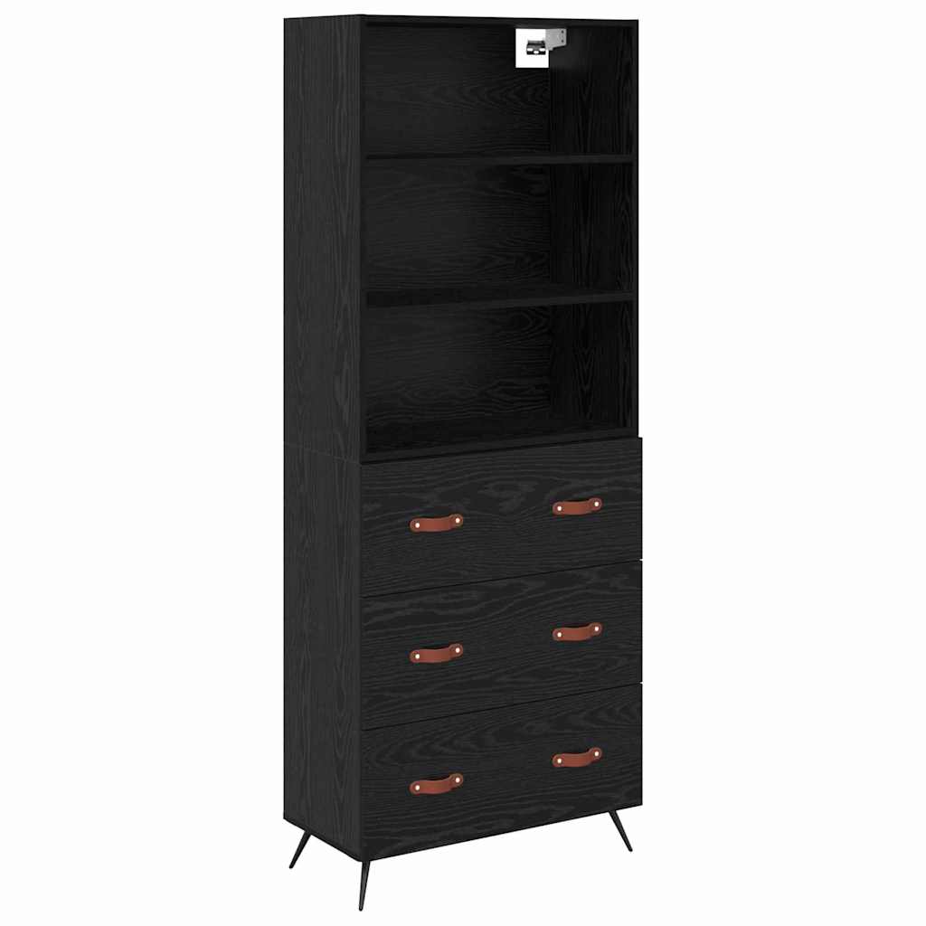 Aparador alto - Mueble de almacenamiento 69 Negro