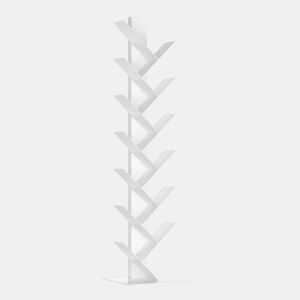 Estante para livros Eksjö forma de árvore aço 150x39x39 cm Branco en.casa