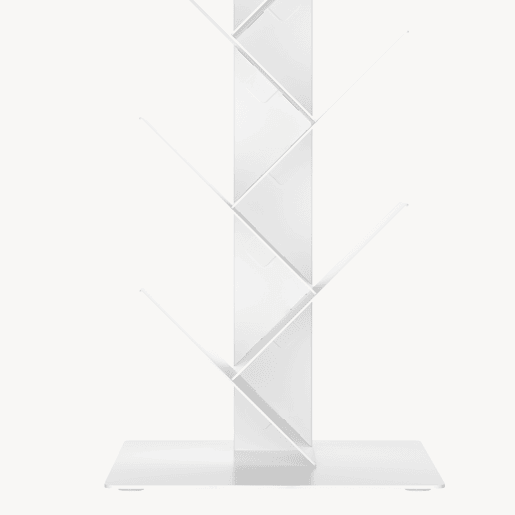 Estante para livros Eksjö forma de árvore aço 150x39x39 cm Branco en.casa