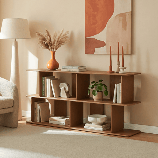 Librería Gäljami 4 compartimentos abiertos 160x35x74cm - Nogueira en.casa