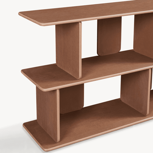 Librería Gäljami 4 compartimentos abiertos 160x35x74cm - Nogueira en.casa