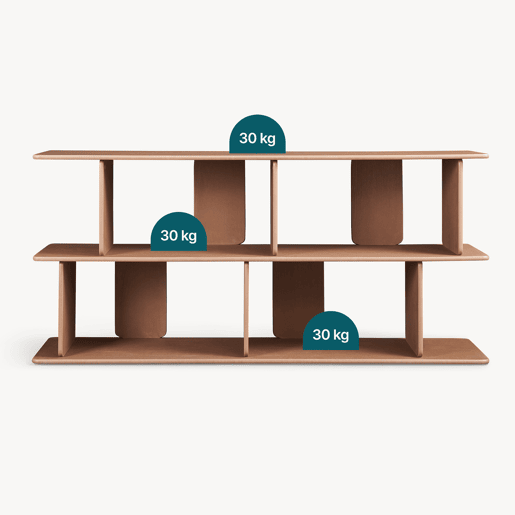 Librería Gäljami 4 compartimentos abiertos 160x35x74cm - Nogueira en.casa