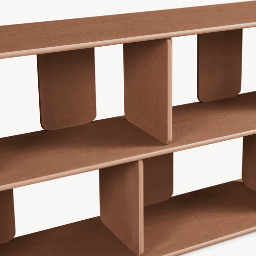 Librería Gäljami 4 compartimentos abiertos 160x35x74cm - Nogueira en.casa
