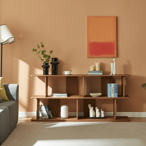 Librería Gäljami 4 compartimentos abiertos 160x35x74cm - Nogueira en.casa