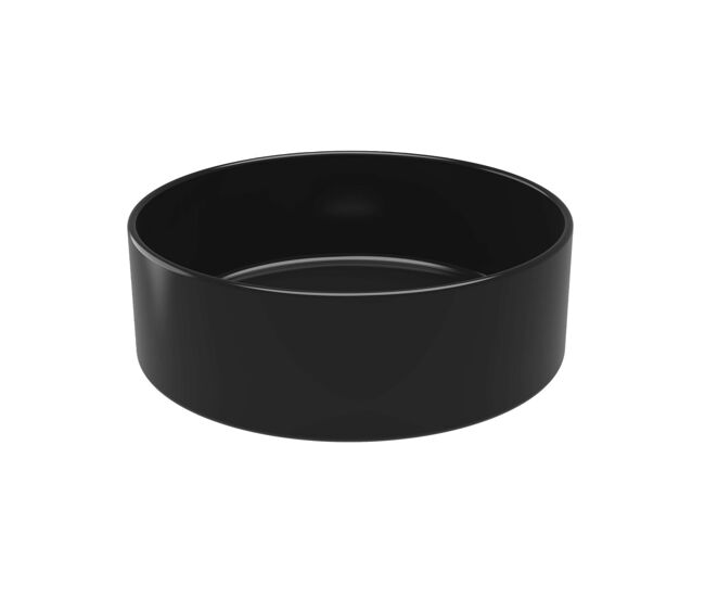 Lavabo cilíndrico cerámica 12x36 cm, lavabo baño sobre encimera polaris negro