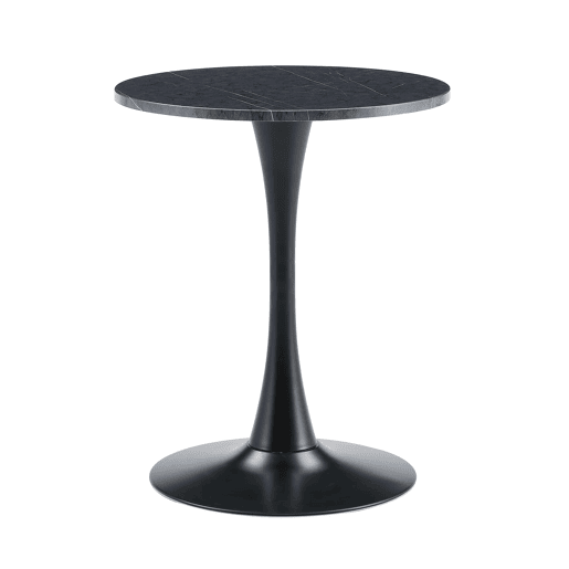 Mesa auxiliar 60 cm - MDF, Thermoform, estilo europeu - preto
