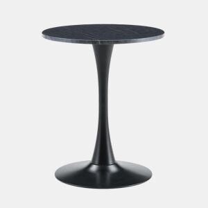 Mesa auxiliar 60 cm - MDF, Thermoform, estilo europeu - preto
