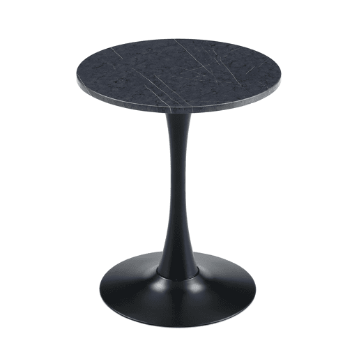 Mesa auxiliar 60 cm - MDF, Thermoform, estilo europeu - preto