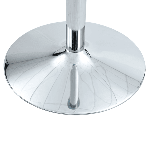 Mesa de centro redonda 85x76 cm - Design minimalista de luxo - Prateada e transparente