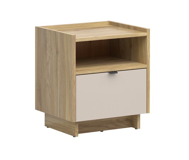 Mesita de noche 1 cajón Donna Cachemira y Madera