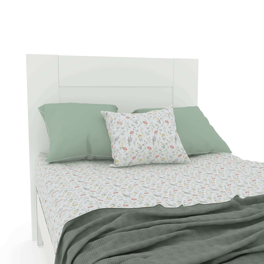 Cabeceira de cama Aroa de 100 cm, cabeceira para quarto, melamina branca fosca